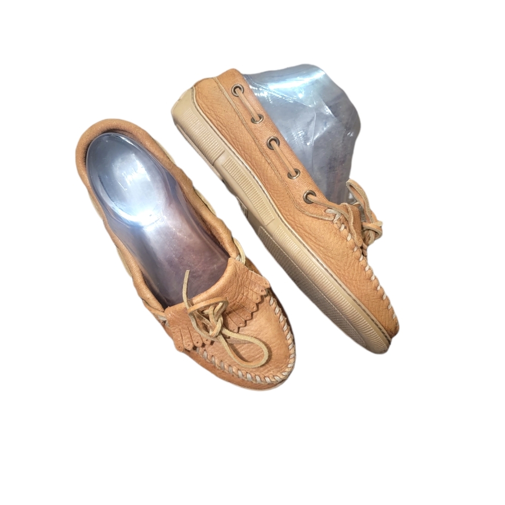 Minnetonka Leather Kilty Moccasins Loafer